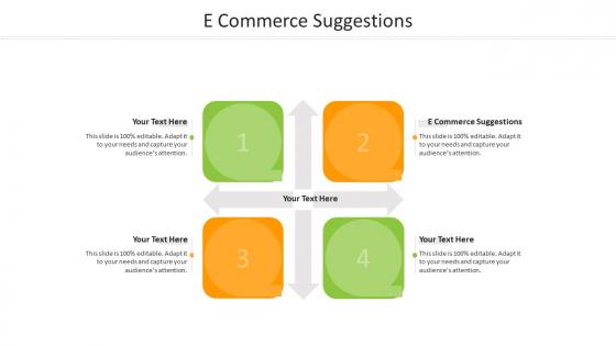 E commerce suggestions ppt powerpoint presentation infographics microsoft cpb