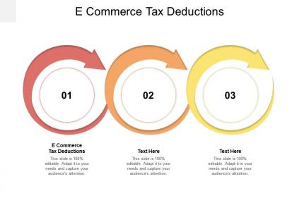 E commerce tax deductions ppt powerpoint presentation model slide cpb
