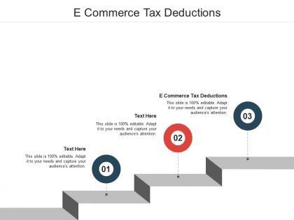 E commerce tax deductions ppt powerpoint presentation slides background image cpb