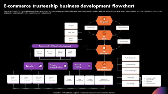 E Commerce Trusteeship Business Development Flowchart