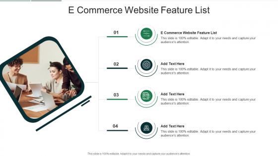 E Commerce Website Feature List In Powerpoint And Google Slides Cpb
