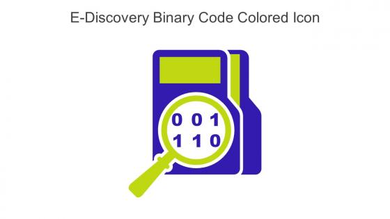 E Discovery Binary Code Colored Icon In Powerpoint Pptx Png And Editable Eps Format