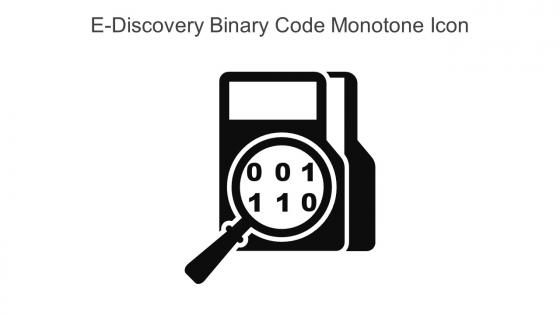 E Discovery Binary Code Monotone Icon In Powerpoint Pptx Png And Editable Eps Format