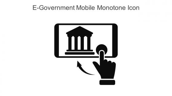 E Government Mobile Monotone Icon In Powerpoint Pptx Png And Editable Eps Format