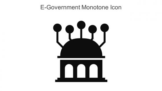 E Government Monotone Icon In Powerpoint Pptx Png And Editable Eps Format