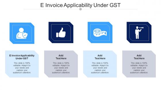 E Invoice Applicability Under GST Ppt Powerpoint Presentation Inspiration Cpb