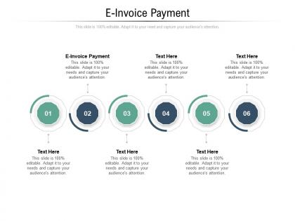 E invoice payment ppt powerpoint presentation summary visual aids cpb