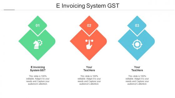 E Invoicing System Gst Ppt Powerpoint Presentation Infographic Template Tips Cpb