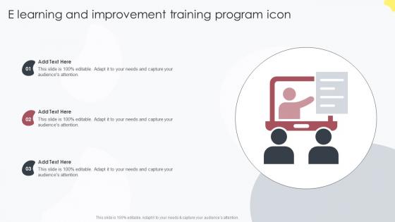 E Learning And Improvement Training Program Icon