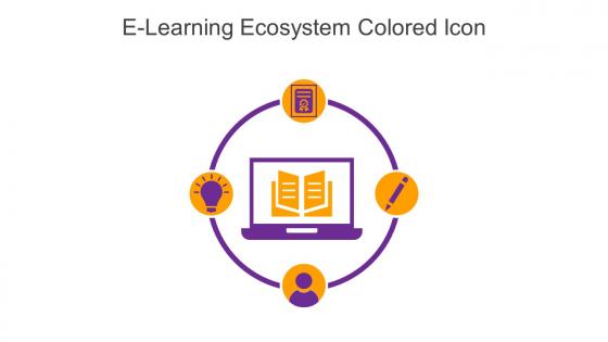 E Learning Ecosystem Colored Icon In Powerpoint Pptx Png And Editable Eps Format