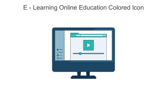 E Learning Online Education Colored Icon In Powerpoint Pptx Png And Editable Eps Format