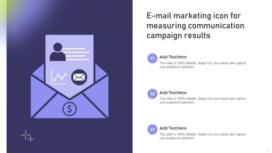 E Mail Marketing Icon For Measuring Communication Campaign Results