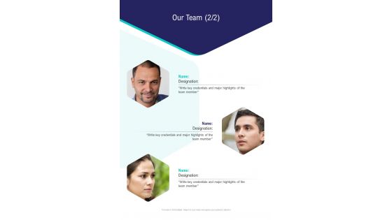 E Mail Marketing Proposal Our Team One Pager Sample Example Document