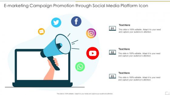 E Marketing Campaign Promotion Through Social Media Platform Icon