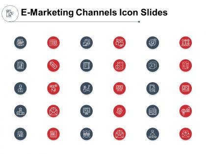 E marketing channels icon slides management k146 powerpoint presentation graphics