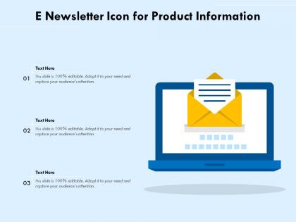 E newsletter icon for product information