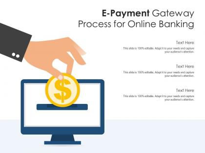 E payment gateway process for online banking