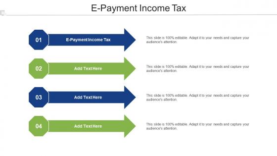 E Payment Income Tax Ppt Powerpoint Presentation Portfolio Elements Cpb
