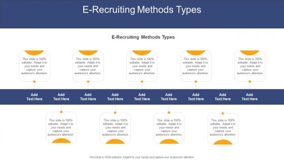 E Recruiting Methods Types In Powerpoint And Google Slides Cpb
