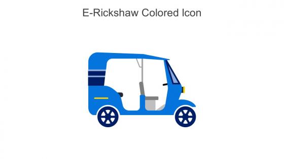E Rickshaw Colored Icon In Powerpoint Pptx Png And Editable Eps Format
