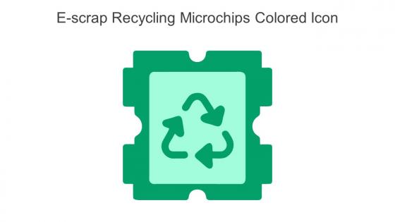 E Scrap Recycling Microchips Colored Icon In Powerpoint Pptx Png And Editable Eps Format