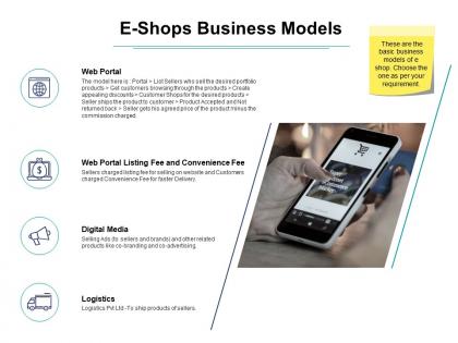 E shops business models ppt powerpoint presentation images