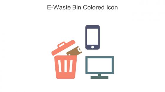 E Waste Bin Colored Icon In Powerpoint Pptx Png And Editable Eps Format