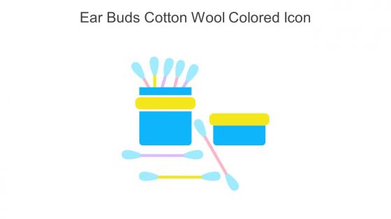 Ear Buds Cotton Wool Colored Icon In Powerpoint Pptx Png And Editable Eps Format