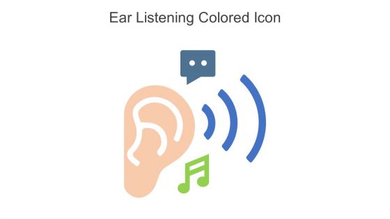 Ear Listening Colored Icon In Powerpoint Pptx Png And Editable Eps Format