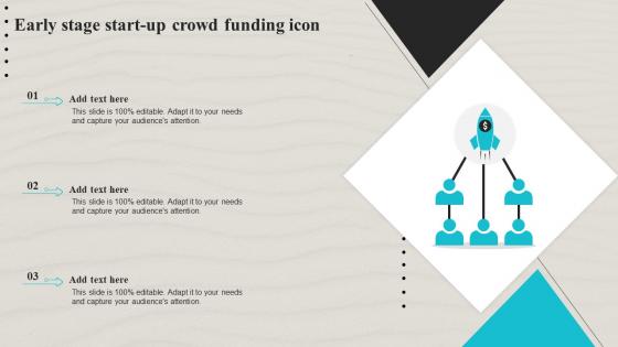 Early Stage Start Up Crowd Funding Icon Ppt File Ideas