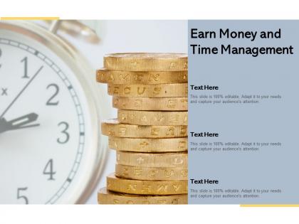 Earn money and time management