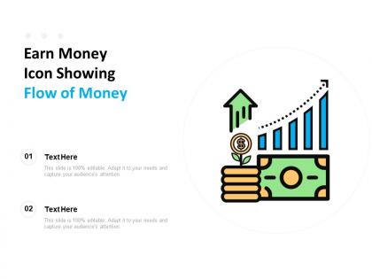 Earn money icon showing flow of money