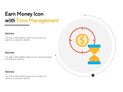 Earn money icon with time management