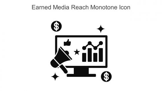 Earned Media Reach Monotone Icon In Powerpoint Pptx Png And Editable Eps Format