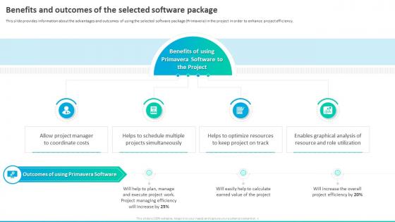 Earned Value Management To Integrate Benefits And Outcomes Of The Selected Software
