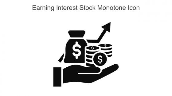 Earning Interest Stock Monotone Icon In Powerpoint Pptx Png And Editable Eps Format