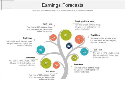 Earnings forecasts ppt powerpoint presentation slides graphics pictures cpb