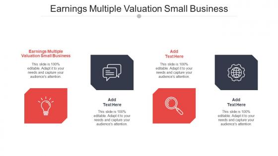 Earnings Multiple Valuation Small Business Ppt Powerpoint Presentation Icon Gallery Cpb
