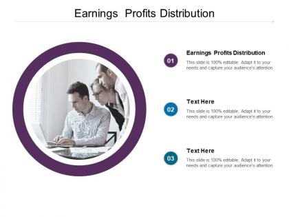 Earnings profits distribution ppt powerpoint presentation summary clipart images cpb