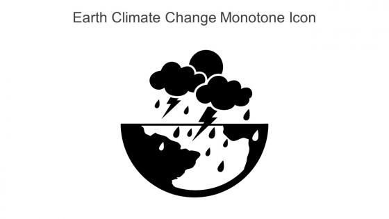 Earth Climate Change Monotone Icon In Powerpoint Pptx Png And Editable Eps Format
