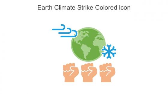 Earth Climate Strike Colored Icon In Powerpoint Pptx Png And Editable Eps Format
