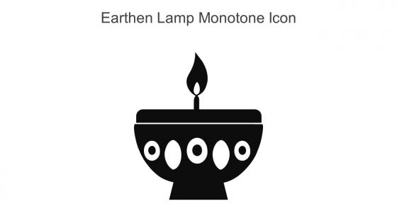 Earthen Lamp Monotone Icon In Powerpoint Pptx Png And Editable Eps Format