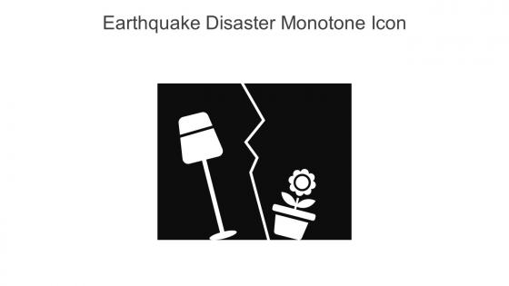 Earthquake Disaster Monotone Icon In Powerpoint Pptx Png And Editable Eps Format