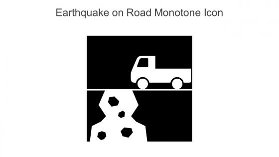 Earthquake On Road Monotone Icon In Powerpoint Pptx Png And Editable Eps Format