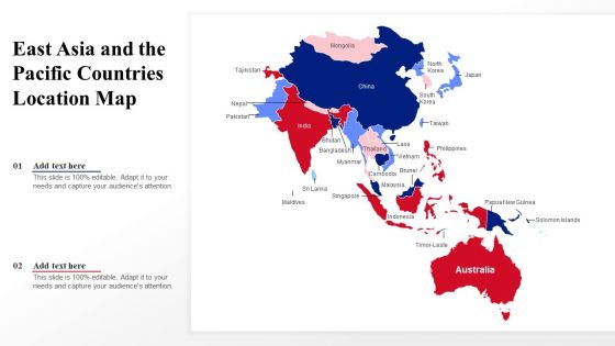 East Asia And The Pacific Countries Location Map