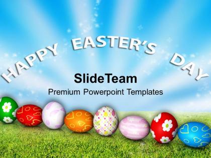 Easter bunnies celebration of jesus return happy day powerpoint templates ppt backgrounds for slides