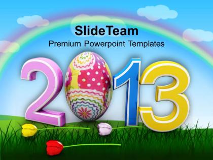 Easter bunny clipart 2013 happy day holidays powerpoint templates ppt backgrounds for slides