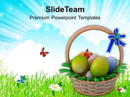 Easter eggs basket to gift powerpoint templates ppt themes and graphics 0313