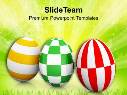 Easter holiday different pattern eggs with theme powerpoint templates ppt backgrounds for slides