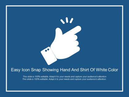 Easy icon snap showing hand and shirt of white color
